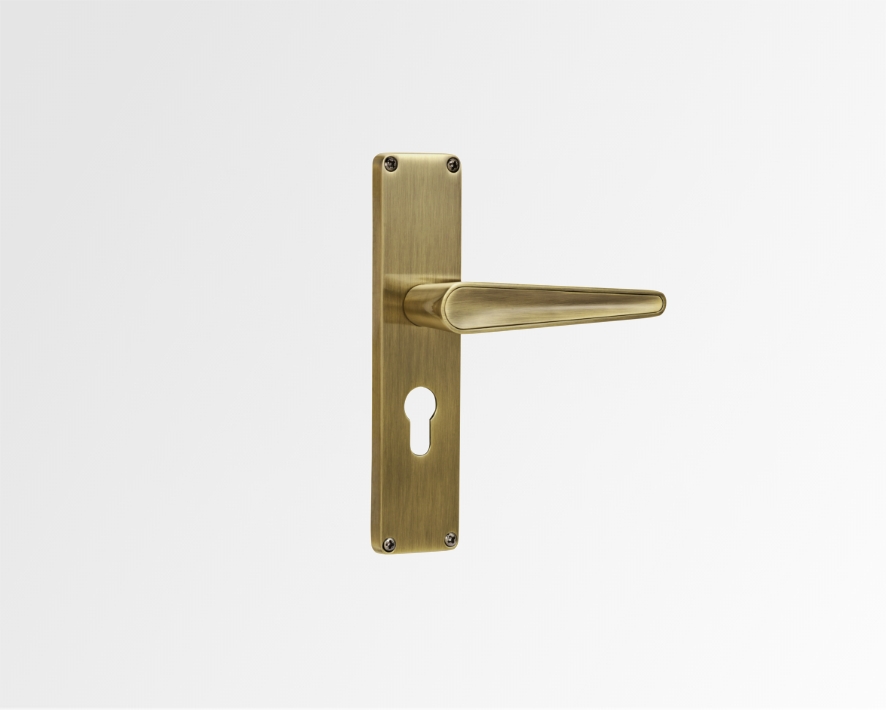 Godrej Mortise Lock 200MM I NEH 19 I Antique brass Finish I Door Handle with Lock Set